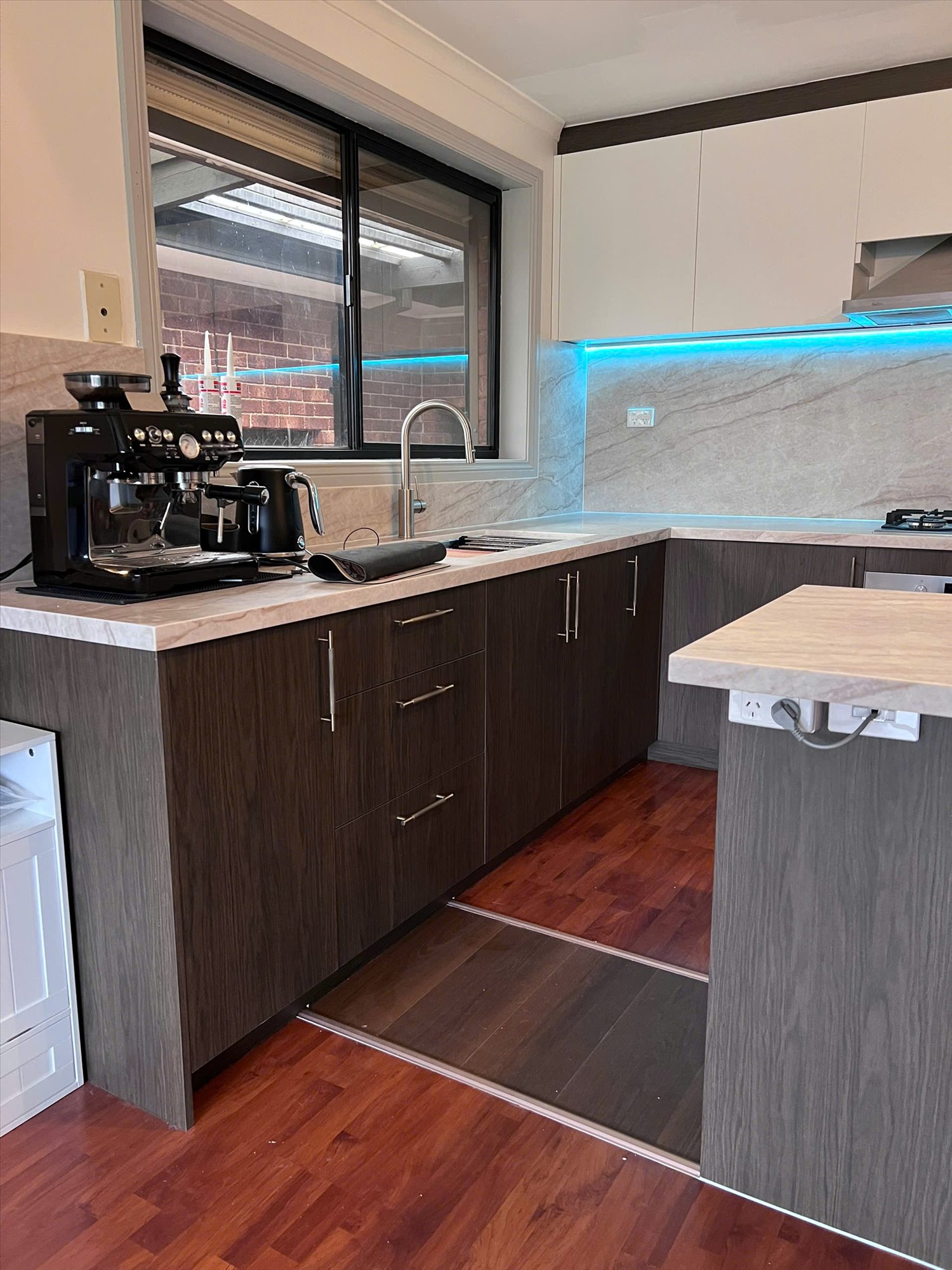Custom kitchen sink and storage area